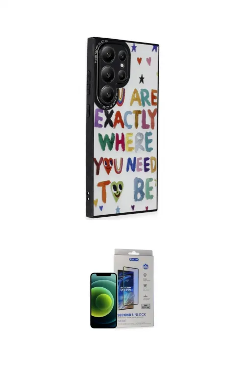 ieg™ Galaxy S23 Ultra Kılıf Odak Klasik Serisi - Siyah Durable Full Glue Curved Cam