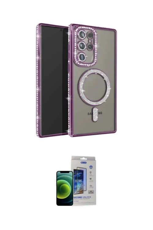 ieg™ Galaxy S23 Ultra Kılıf Zirve Doku Prime - Siyah Durable Full Glue Curved Cam