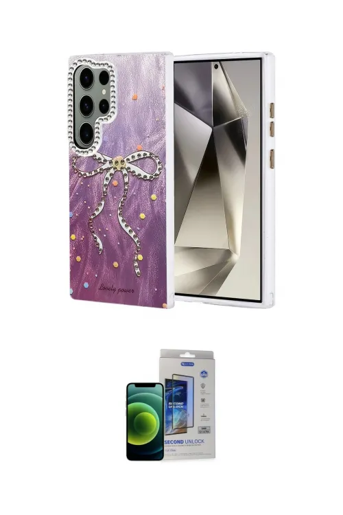 ieg™ Galaxy S23 Ultra Kılıf Zirve Modern Prime - Siyah Durable Full Glue Curved Cam