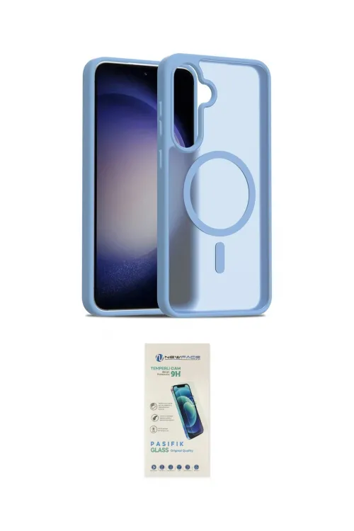 ieg™ Galaxy S24 FE Kılıf Siluet Minimal Prime - Şeffaf Pasifik Cam Ekran Koruyucu
