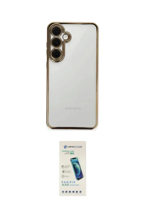 ieg™ Galaxy S24 FE Kılıf Vadi Minimal - Şeffaf Pasifik Cam Ekran Koruyucu