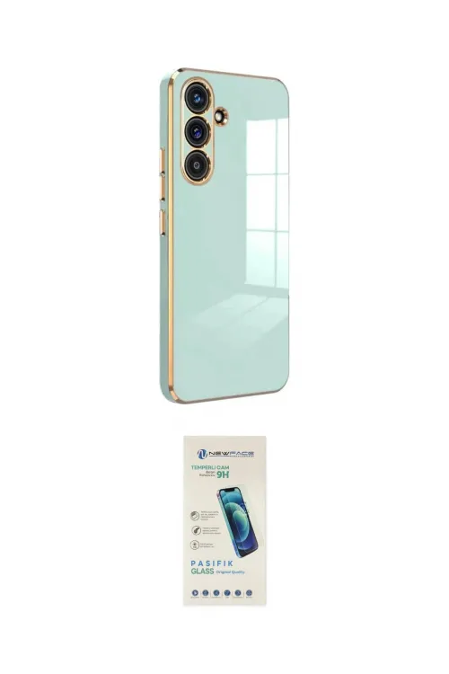 ieg™ Galaxy S24 FE Kılıf Yankı Serisi - Şeffaf Pasifik Cam Ekran Koruyucu