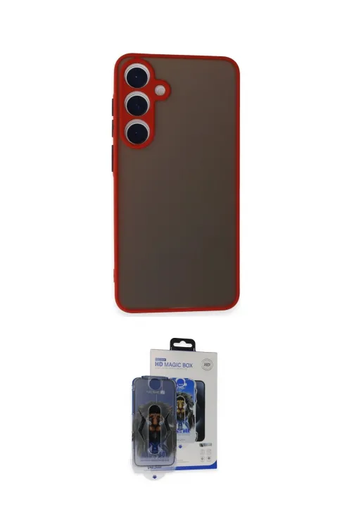 ieg™ Galaxy S24 Kılıf Ahenk Çizgi Serisi - Siyah Vanessa Magic Cam