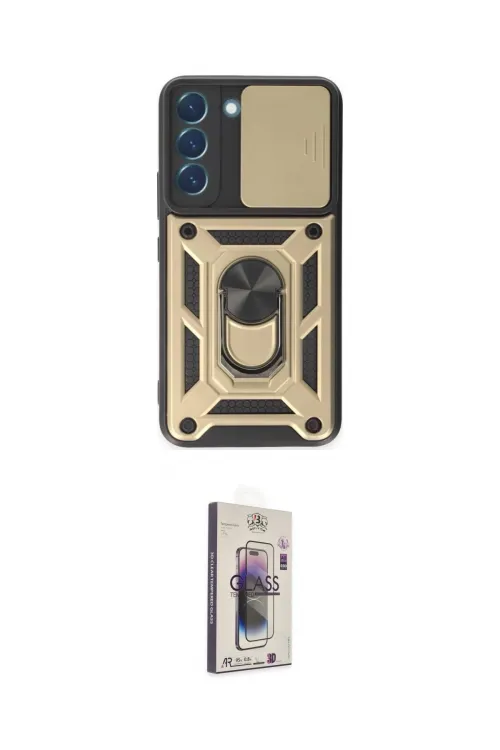 ieg™ Galaxy S24 Kılıf Ahenk Klasik - Siyah Bilvis 3D Cam Ekran Koruyucu