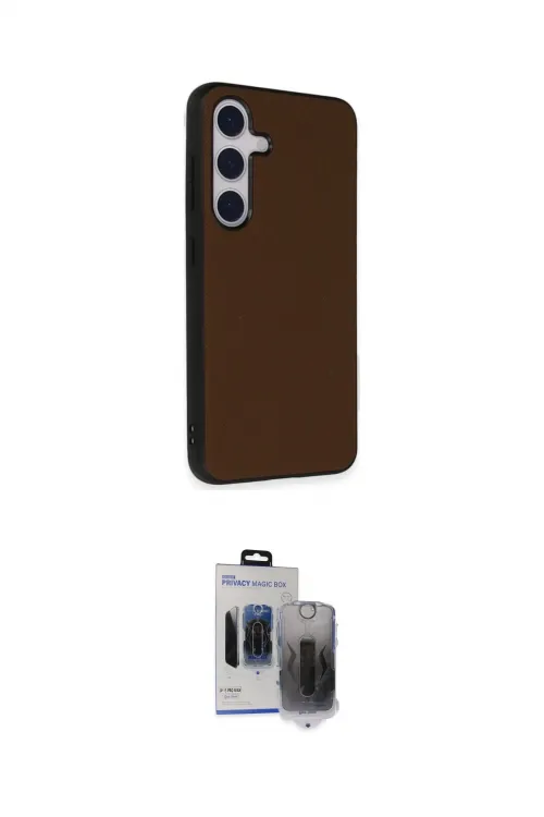 ieg™ Galaxy S24 Kılıf Akış Asil Koleksiyonu - Siyah Vanessa Magic Hayalet Cam