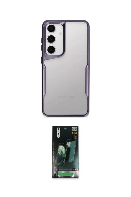 ieg™ Galaxy S24 Kılıf Akış Çizgi Koleksiyonu - Şeffaf 360 Full Body Arka Koruyucu