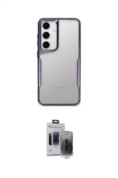ieg™ Galaxy S24 Kılıf Akış Çizgi Koleksiyonu - Siyah Vanessa Magic Hayalet Cam