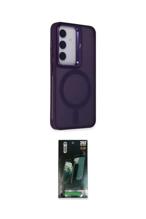 ieg™ Galaxy S24 Kılıf Akış Form - Şeffaf 360 Full Body Arka Koruyucu