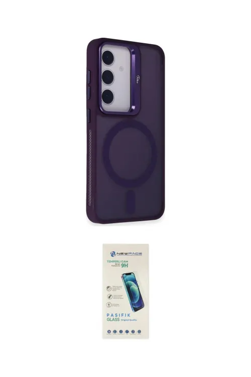 ieg™ Galaxy S24 Kılıf Akış Form - Şeffaf Pasifik Cam Ekran Koruyucu
