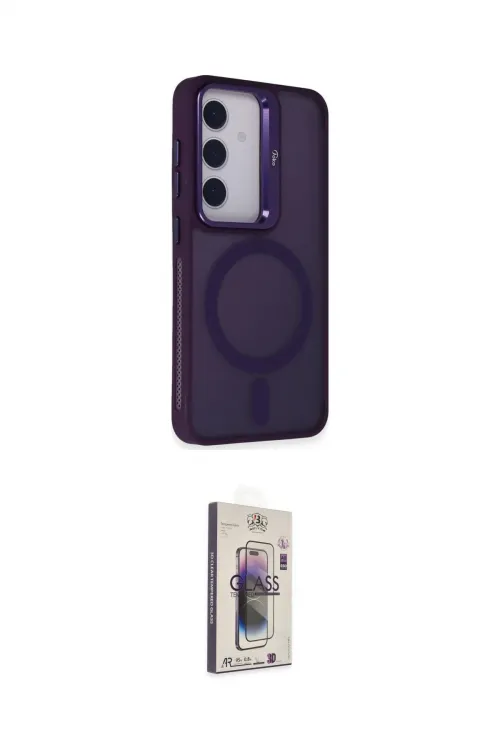 ieg™ Galaxy S24 Kılıf Akış Form - Siyah Bilvis 3D Cam Ekran Koruyucu