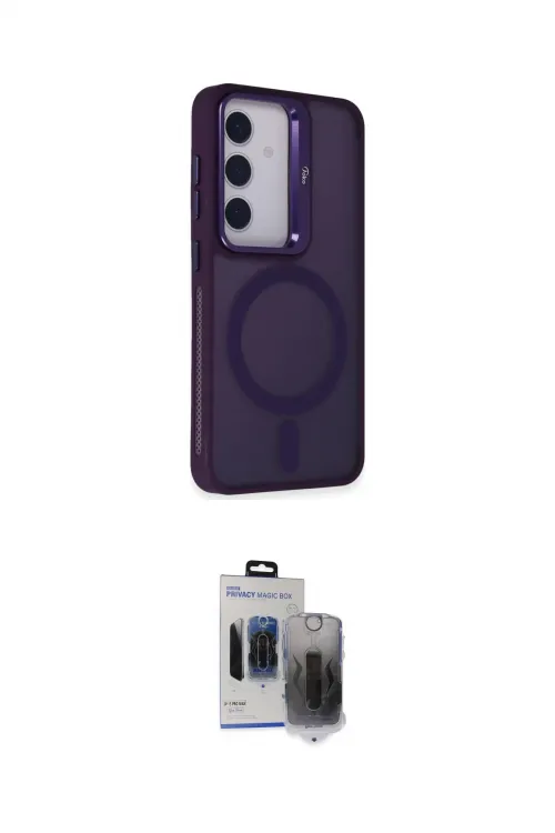ieg™ Galaxy S24 Kılıf Akış Form - Siyah Vanessa Magic Hayalet Cam
