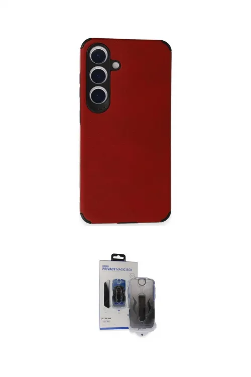 ieg™ Galaxy S24 Kılıf Doruk Asil Koleksiyonu - Siyah Vanessa Magic Hayalet Cam