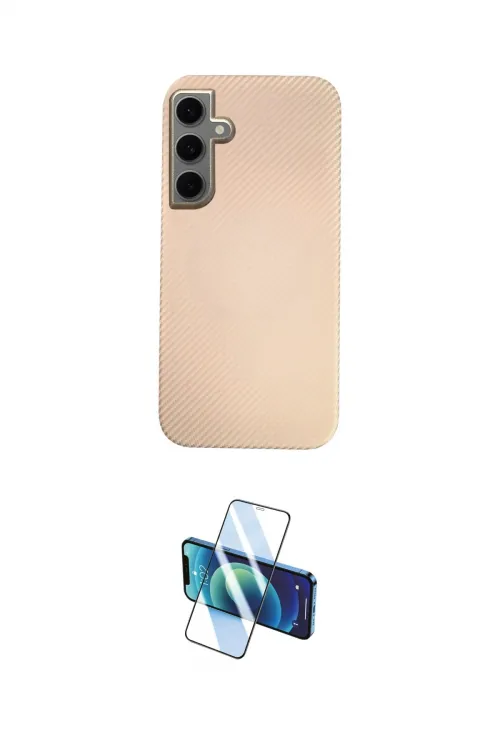 ieg™ Galaxy S24 Kılıf Eksen Prime - Siyah 3D Antistatik Cam Ekran Koruyucu