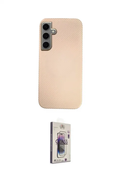 ieg™ Galaxy S24 Kılıf Eksen Prime - Siyah Bilvis 3D Cam Ekran Koruyucu