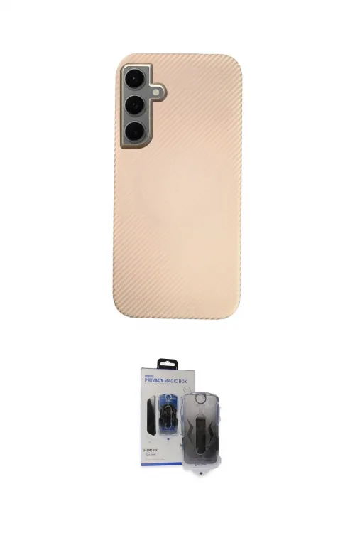ieg™ Galaxy S24 Kılıf Eksen Prime - Siyah Vanessa Magic Hayalet Cam