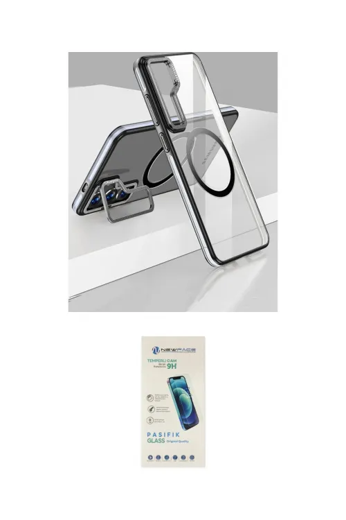ieg™ Galaxy S24 Kılıf Nova Doku - Şeffaf Pasifik Cam Ekran Koruyucu