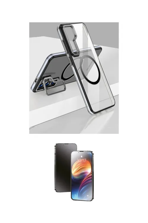 ieg™ Galaxy S24 Kılıf Nova Doku - Siyah 3D Antistatik Mat Seramik Nano Ekran Koruyucu