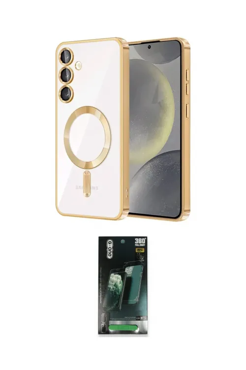 ieg™ Galaxy S24 Kılıf Nova Işık Özel Seri - Şeffaf 360 Full Body Arka Koruyucu
