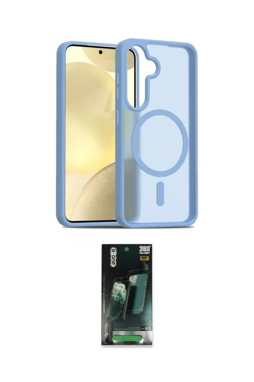 ieg™ Galaxy S24 Kılıf Siluet Minimal Prime - Şeffaf 360 Full Body Arka Koruyucu