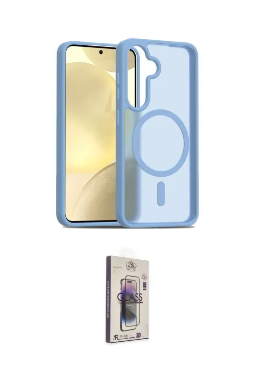 ieg™ Galaxy S24 Kılıf Siluet Minimal Prime - Siyah Bilvis 3D Cam Ekran Koruyucu