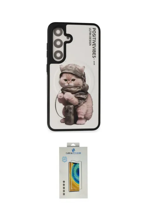 ieg™ Galaxy S24 Kılıf Siluet Modern Özel Seri - Siyah Polymer Nano Ekran Koruyucu