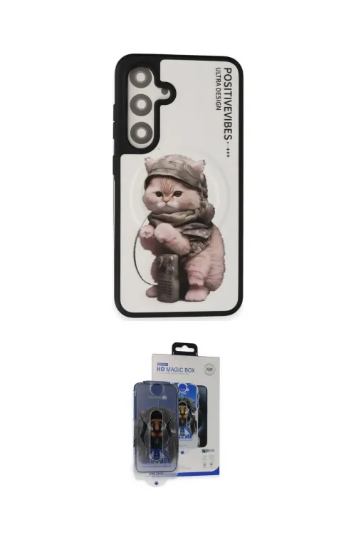 ieg™ Galaxy S24 Kılıf Siluet Modern Özel Seri - Siyah Vanessa Magic Cam