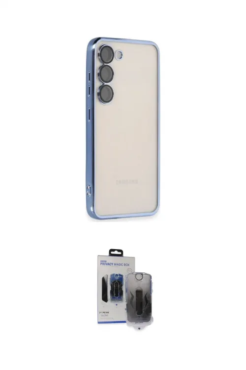 ieg™ Galaxy S24 Kılıf Vadi Minimal - Siyah Vanessa Magic Hayalet Cam