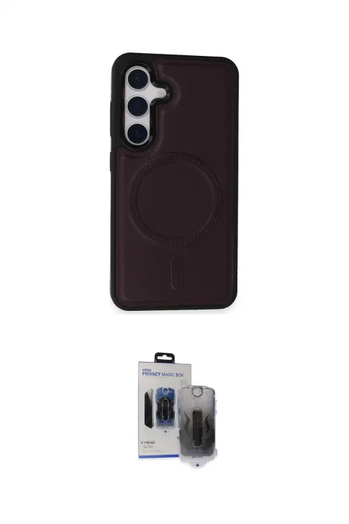 ieg™ Galaxy S24 Kılıf Zirve Işık Serisi - Siyah Vanessa Magic Hayalet Cam