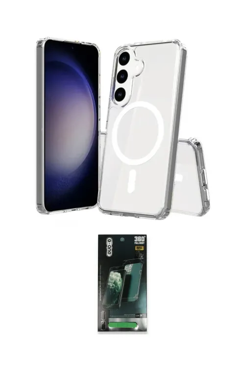 ieg™ Galaxy S24 Plus Kılıf Ahenk Yansıma Prime - Şeffaf 360 Full Body Arka Koruyucu