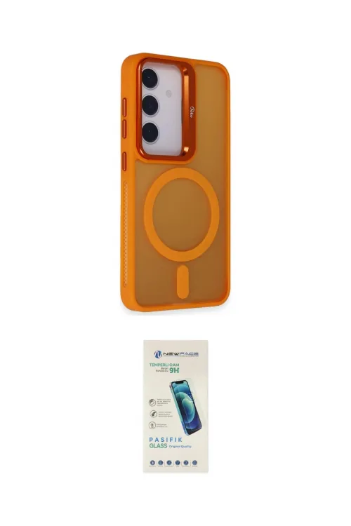 ieg™ Galaxy S24 Plus Kılıf Akış Form - Şeffaf Pasifik Cam Ekran Koruyucu