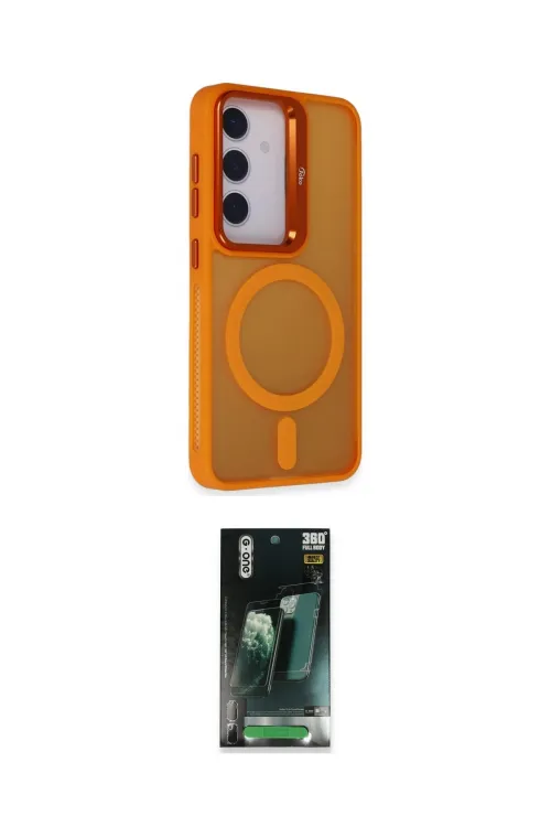 ieg™ Galaxy S24 Plus Kılıf Akış Form - Siyah 360 Mat Full Body Arka Koruyucu