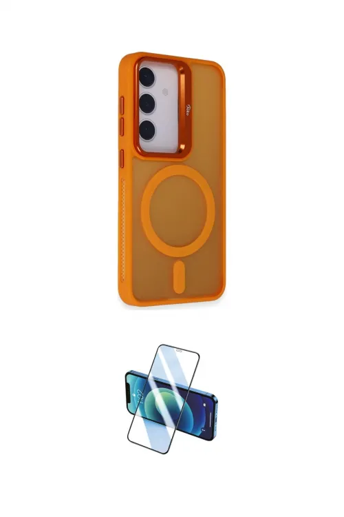 ieg™ Galaxy S24 Plus Kılıf Akış Form - Siyah 3D Antistatik Cam Ekran Koruyucu