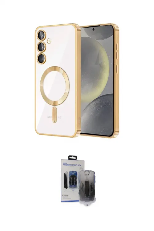 ieg™ Galaxy S24 Plus Kılıf Nova Işık Özel Seri - Siyah Vanessa Magic Hayalet Cam