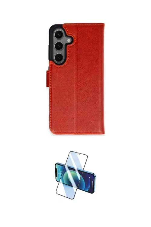ieg™ Galaxy S24 Plus Kılıf Siluet Işık Serisi - Siyah 3D Antistatik Cam Ekran Koruyucu