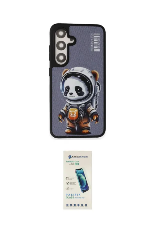 ieg™ Galaxy S24 Plus Kılıf Siluet Modern Özel Seri - Şeffaf Pasifik Cam Ekran Koruyucu