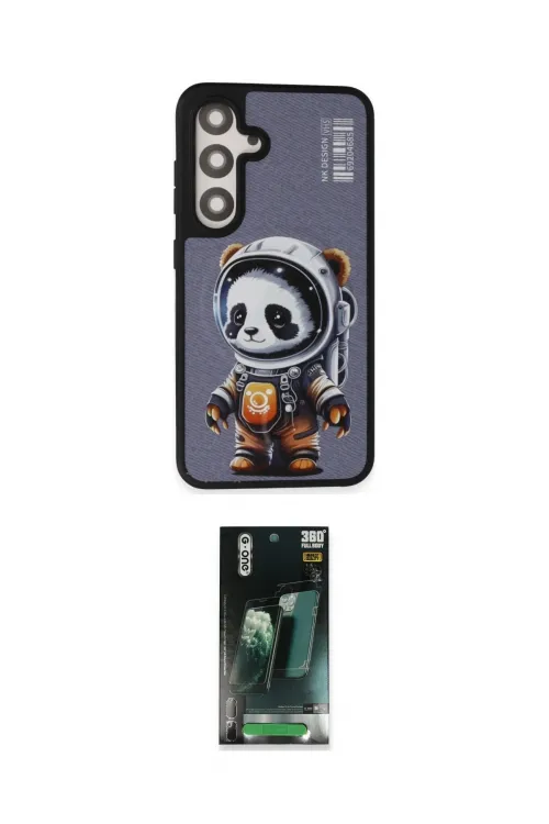 ieg™ Galaxy S24 Plus Kılıf Siluet Modern Özel Seri - Siyah 360 Mat Full Body Arka Koruyucu