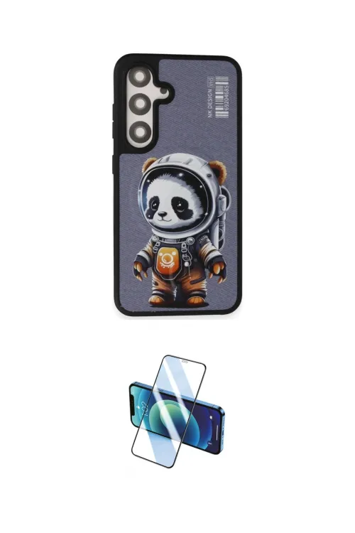 ieg™ Galaxy S24 Plus Kılıf Siluet Modern Özel Seri - Siyah 3D Antistatik Seramik Nano Ekran Koruyucu