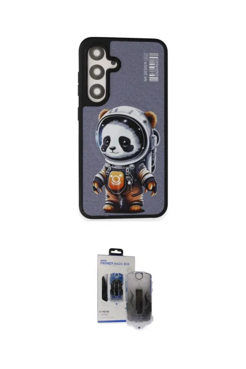 ieg™ Galaxy S24 Plus Kılıf Siluet Modern Özel Seri - Siyah Vanessa Magic Hayalet Cam