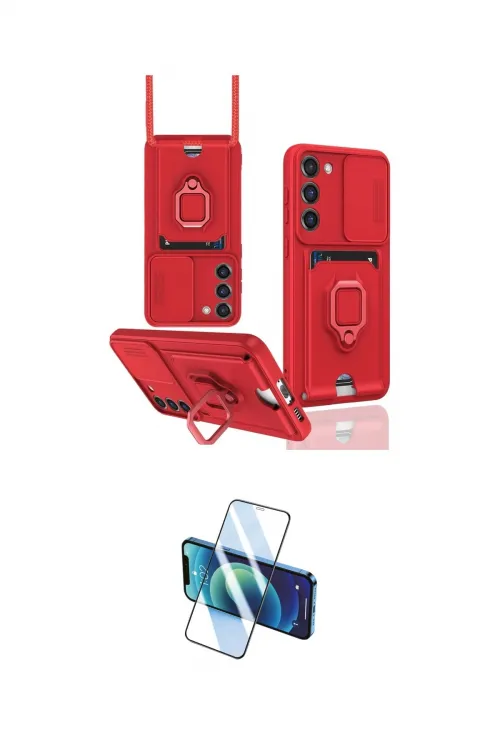 ieg™ Galaxy S24 Plus Kılıf Vadi Form Prime - Siyah 3D Antistatik Cam Ekran Koruyucu