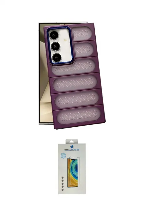 ieg™ Galaxy S24 Plus Kılıf Yadigar Doku Özel Seri - Siyah Polymer Nano Ekran Koruyucu