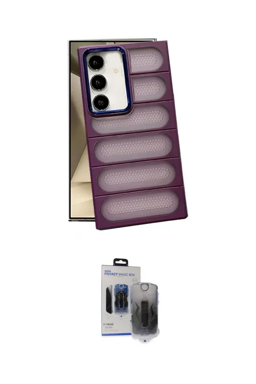 ieg™ Galaxy S24 Plus Kılıf Yadigar Doku Özel Seri - Siyah Vanessa Magic Hayalet Cam