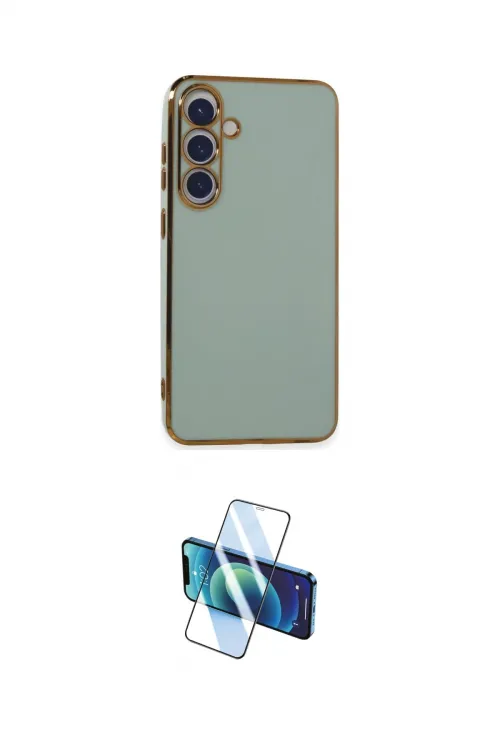 ieg™ Galaxy S24 Plus Kılıf Yankı Serisi - Siyah 3D Antistatik Cam Ekran Koruyucu