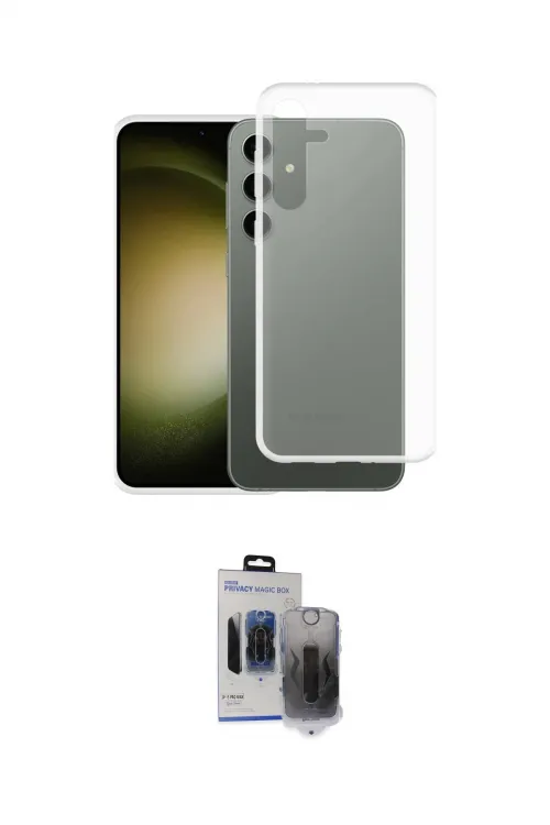 ieg™ Galaxy S24 Plus Kılıf Zirve Doku - Siyah Vanessa Magic Hayalet Cam
