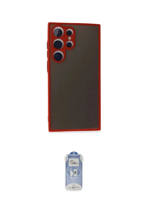 ieg™ Galaxy S24 Ultra Kılıf Ahenk Çizgi Serisi - Siyah Joko Magic 5D Cam