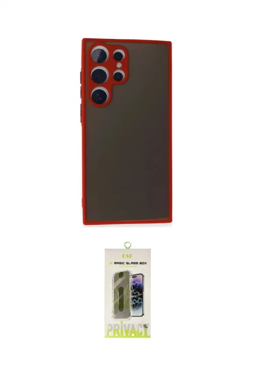 ieg™ Galaxy S24 Ultra Kılıf Ahenk Çizgi Serisi - Siyah Joko Magic 5D Hayalet Cam
