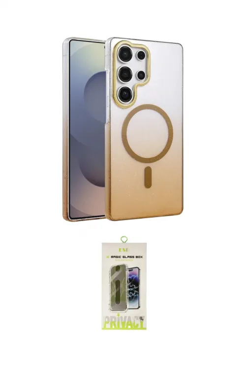 ieg™ Galaxy S24 Ultra Kılıf Ahenk Doku Özel Seri - Siyah Joko Magic 5D Hayalet Cam