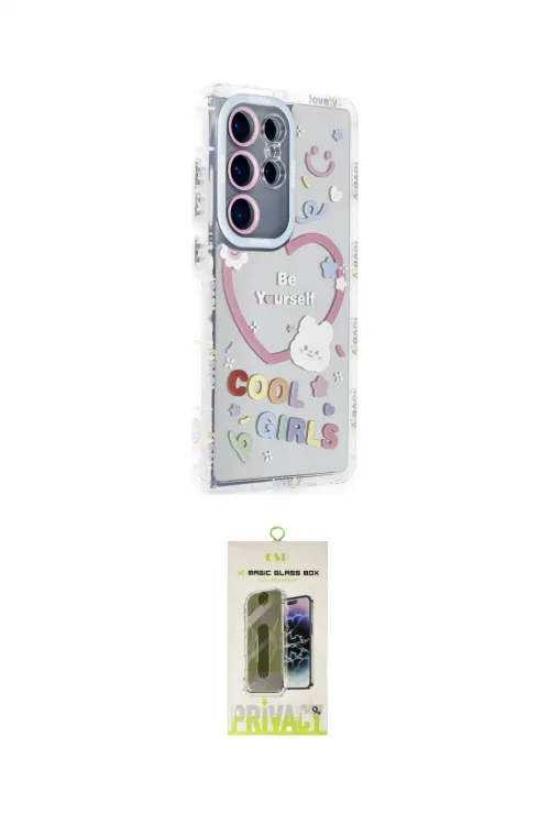 ieg™ Galaxy S24 Ultra Kılıf Ahenk Modern Serisi - Siyah Joko Magic 5D Hayalet Cam