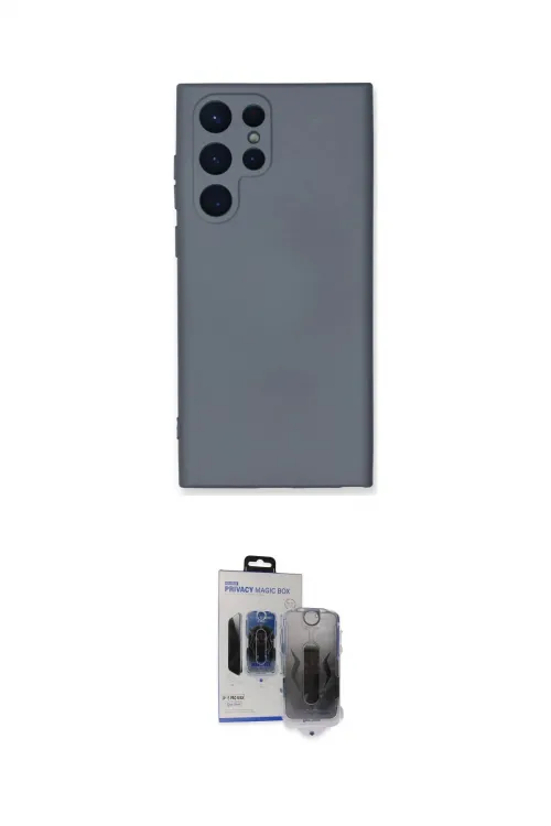 ieg™ Galaxy S24 Ultra Kılıf Ahenk Serisi - Siyah Vanessa Magic Hayalet Cam