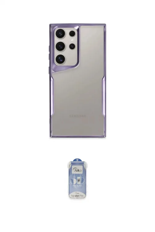 ieg™ Galaxy S24 Ultra Kılıf Akış Çizgi Koleksiyonu - Siyah Joko Magic 5D Cam