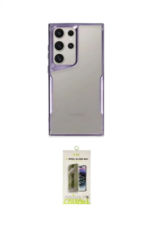 ieg™ Galaxy S24 Ultra Kılıf Akış Çizgi Koleksiyonu - Siyah Joko Magic 5D Hayalet Cam